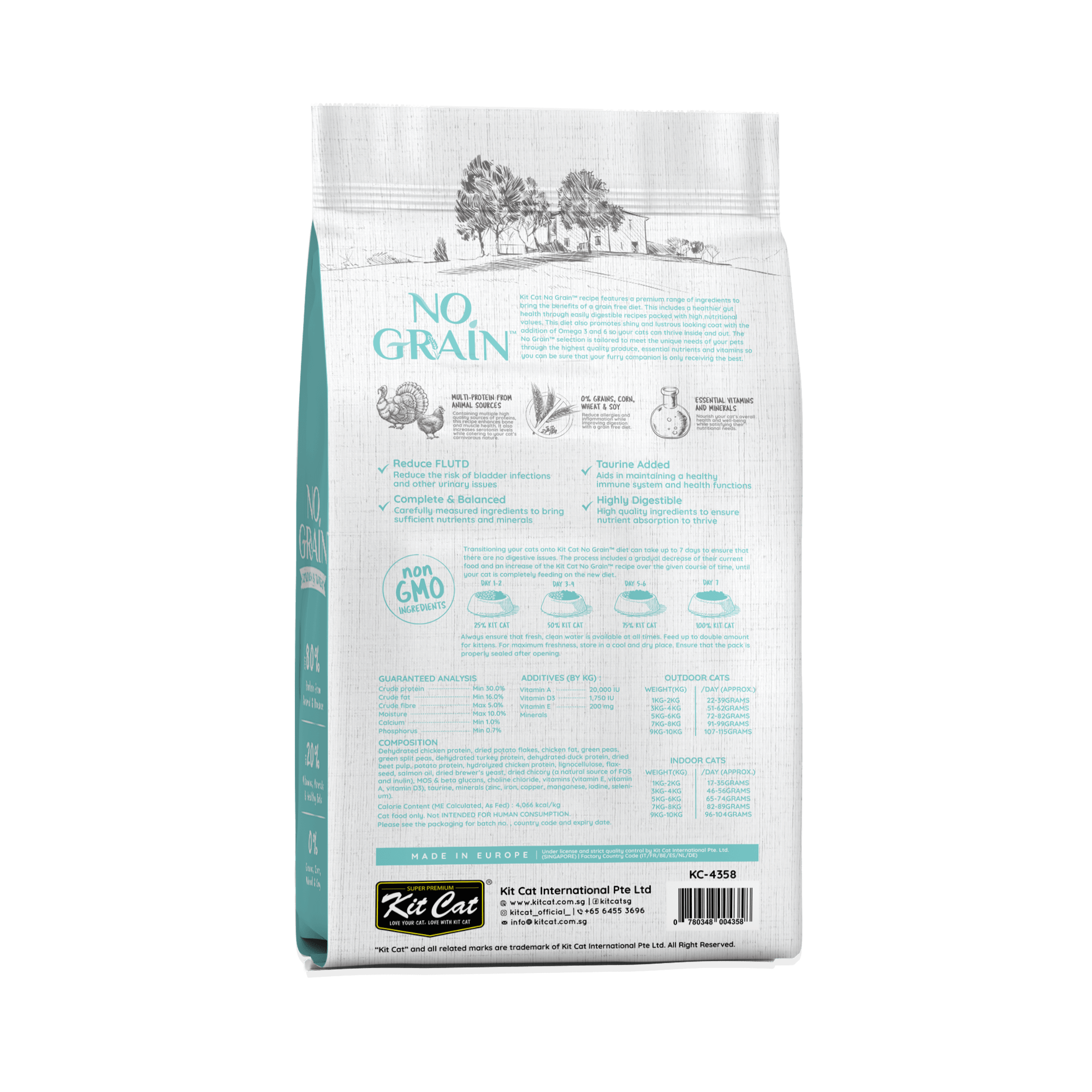 Kit Cat Sin Granos con Pollo y Pavo 10kg Imagen secundaria del producto