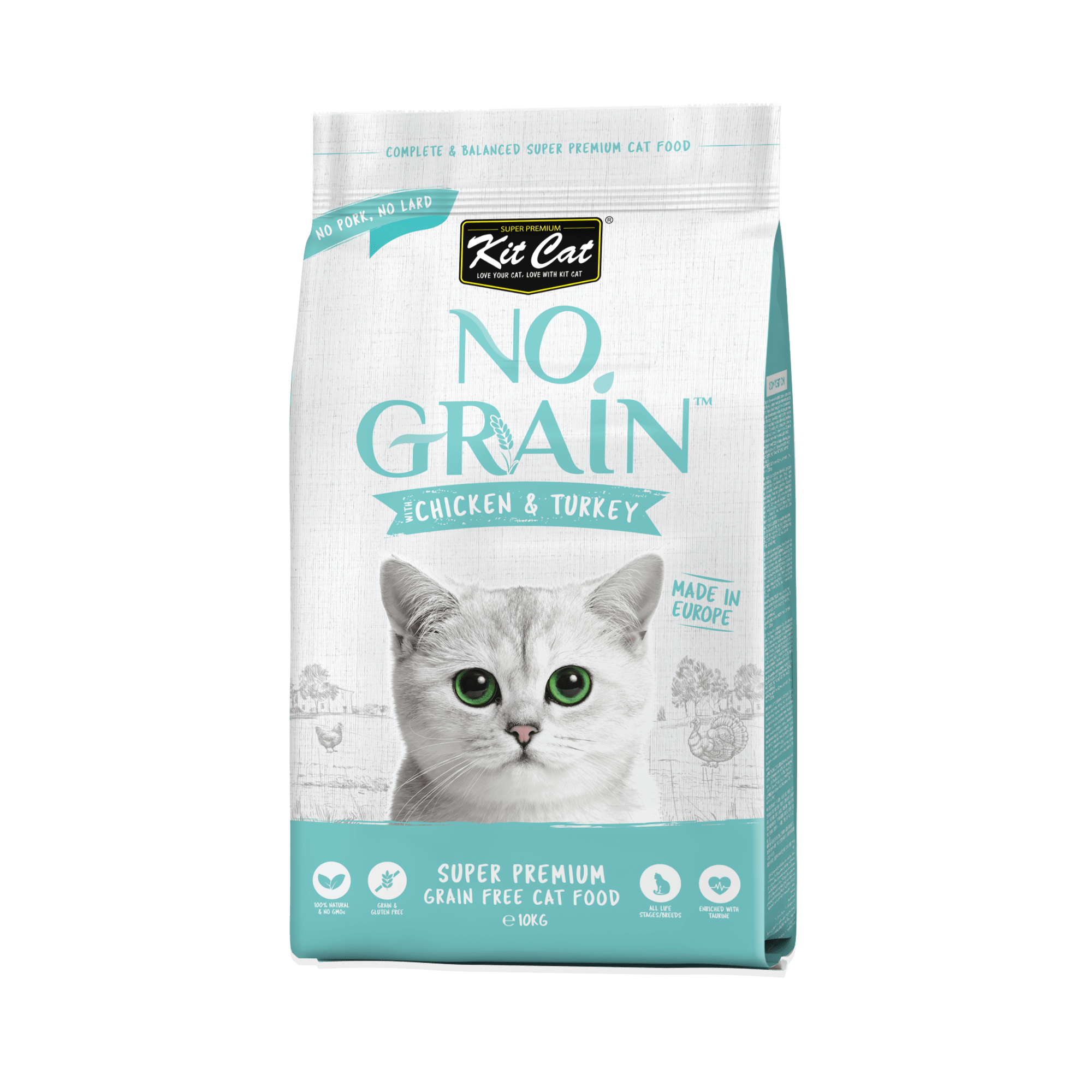 Kit Cat No Grain con Pollo y Pavo 10kg Imagen principal del producto