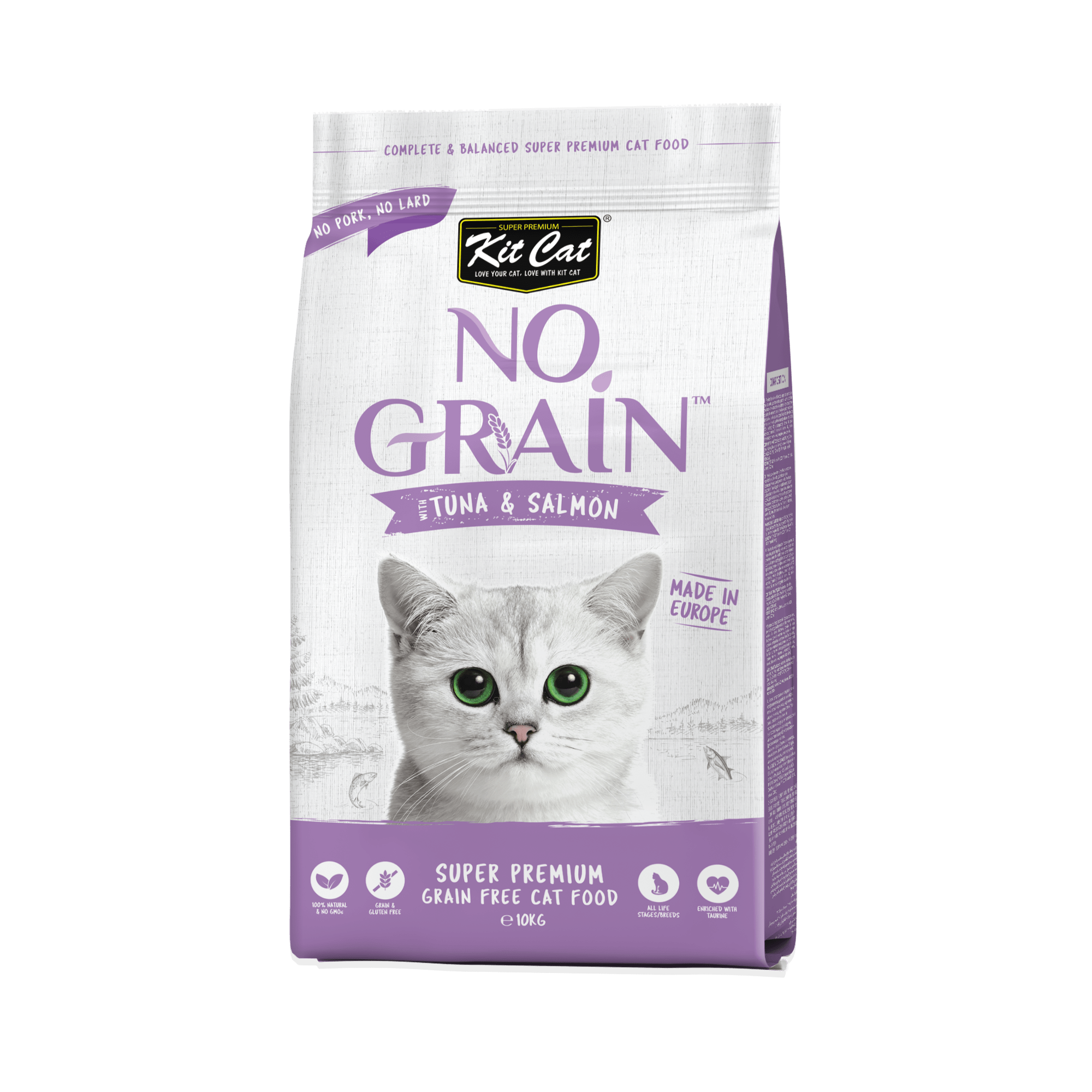 Kit Cat No Grain con At¨²n y Salm¨®n 10kg Imagen principal del producto