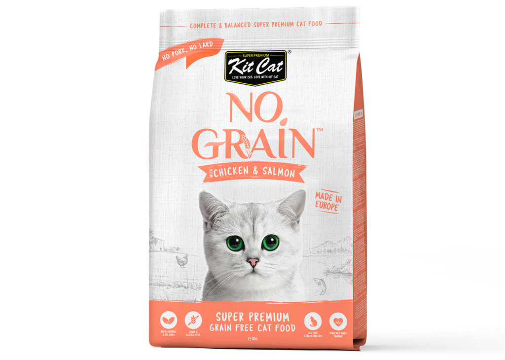 Pollo y Salm¨®n No Grain - Pienso para gatos 1KG - Hairball Control