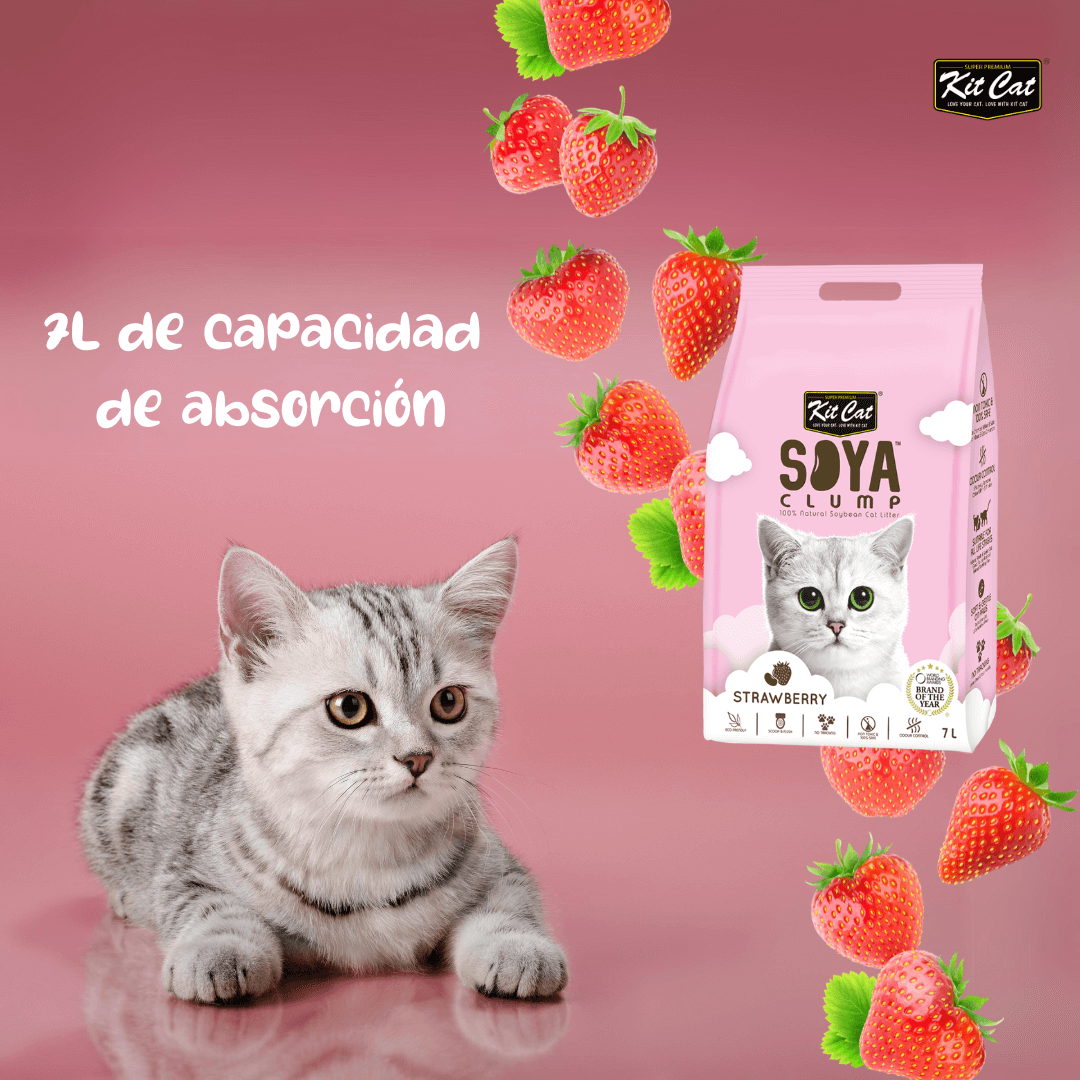 SoyaClump Arena de Soja BIO - Strawberry 7L