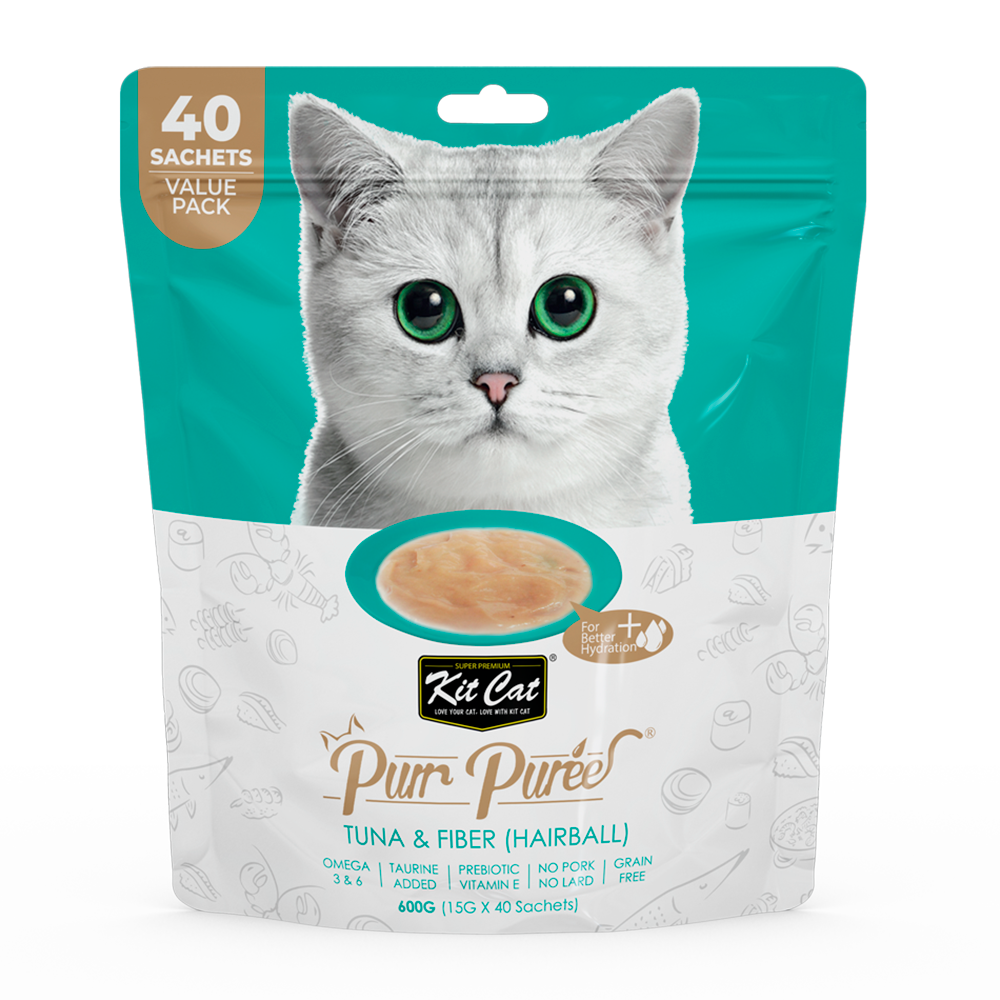 PurrPuree Value Pack - At¨²n y Fibra Hairball Control (40 sobres x 15g)